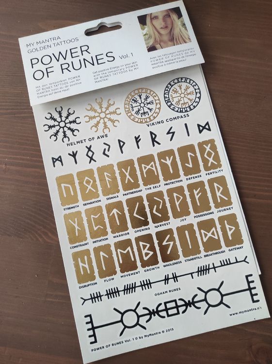 Power of Runes Körpertattoo | Kaufen auf Ricardo