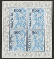 Schweiz 2000 Stickerei Viererblock postfrisch  Katalog 200.-