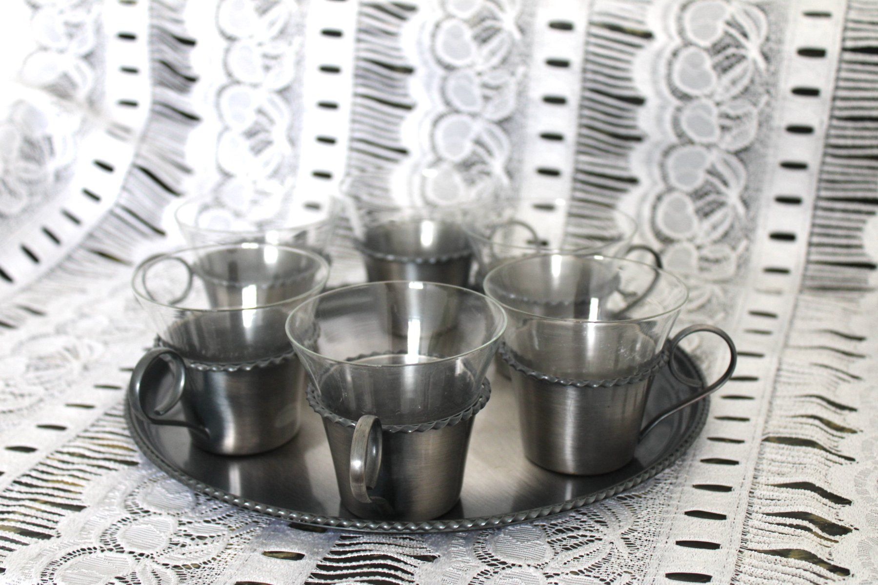 Set di piatti: 13-teilige Teeservice, ev. Zinn – Usato da Locarno venduto da fripui