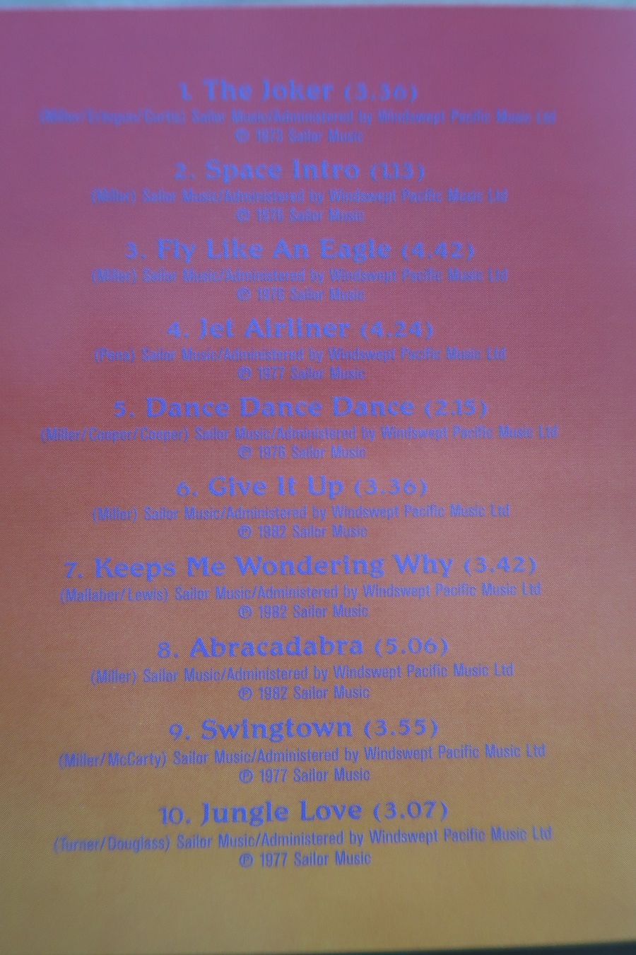 CDs: STEVE MILLER BAND - GREATEST HITS - CD – Gebraucht aus Basel von Patiscat 2