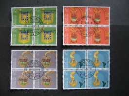 PP 1982 Satz Vierer gestempelt