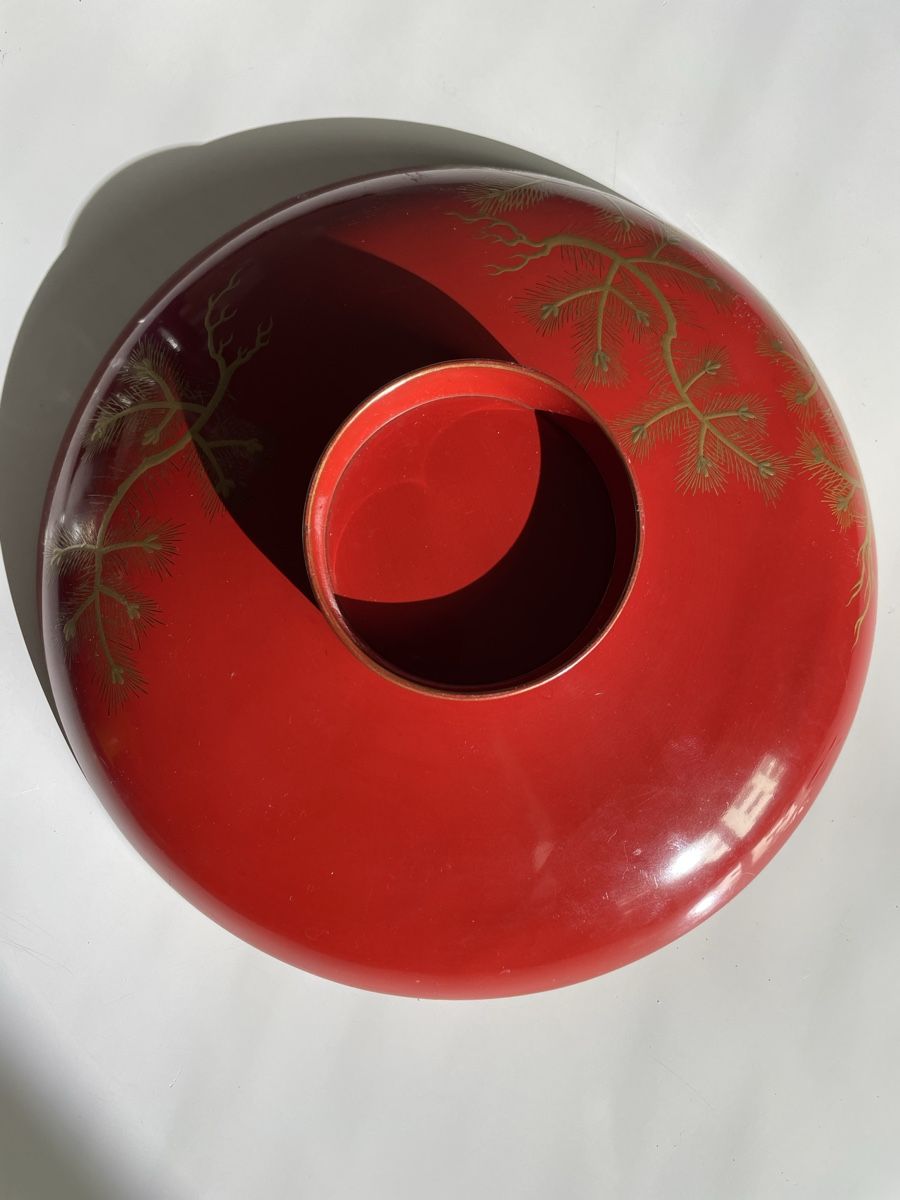 Piatti: Ancient Japanese Lacquerware plate  – Usato da Basel venduto da Amechan. 2