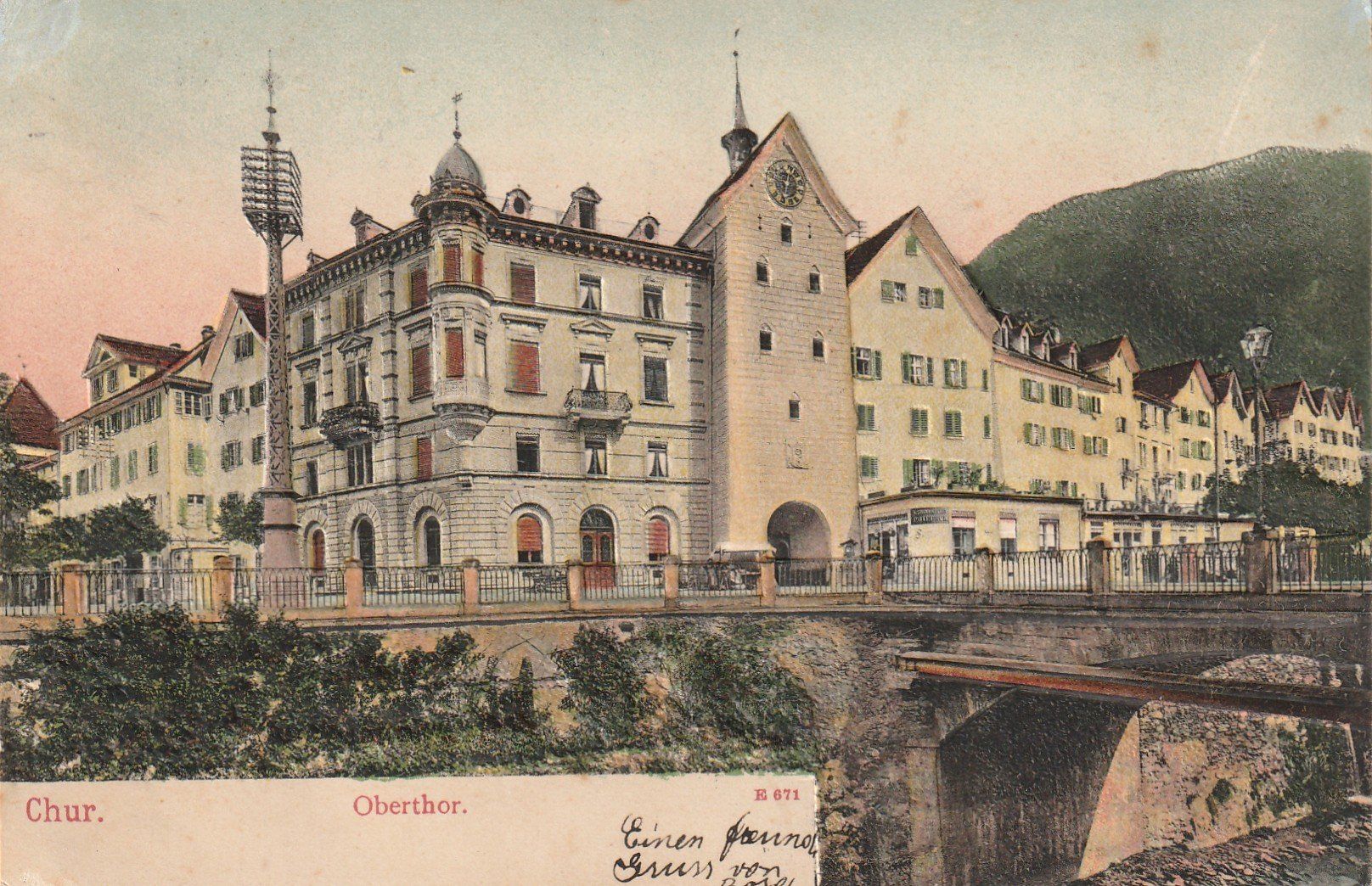 Cartes postales: Chur Obertor Prägekarte – D'occasion à Rorschacherberg par fratovi2