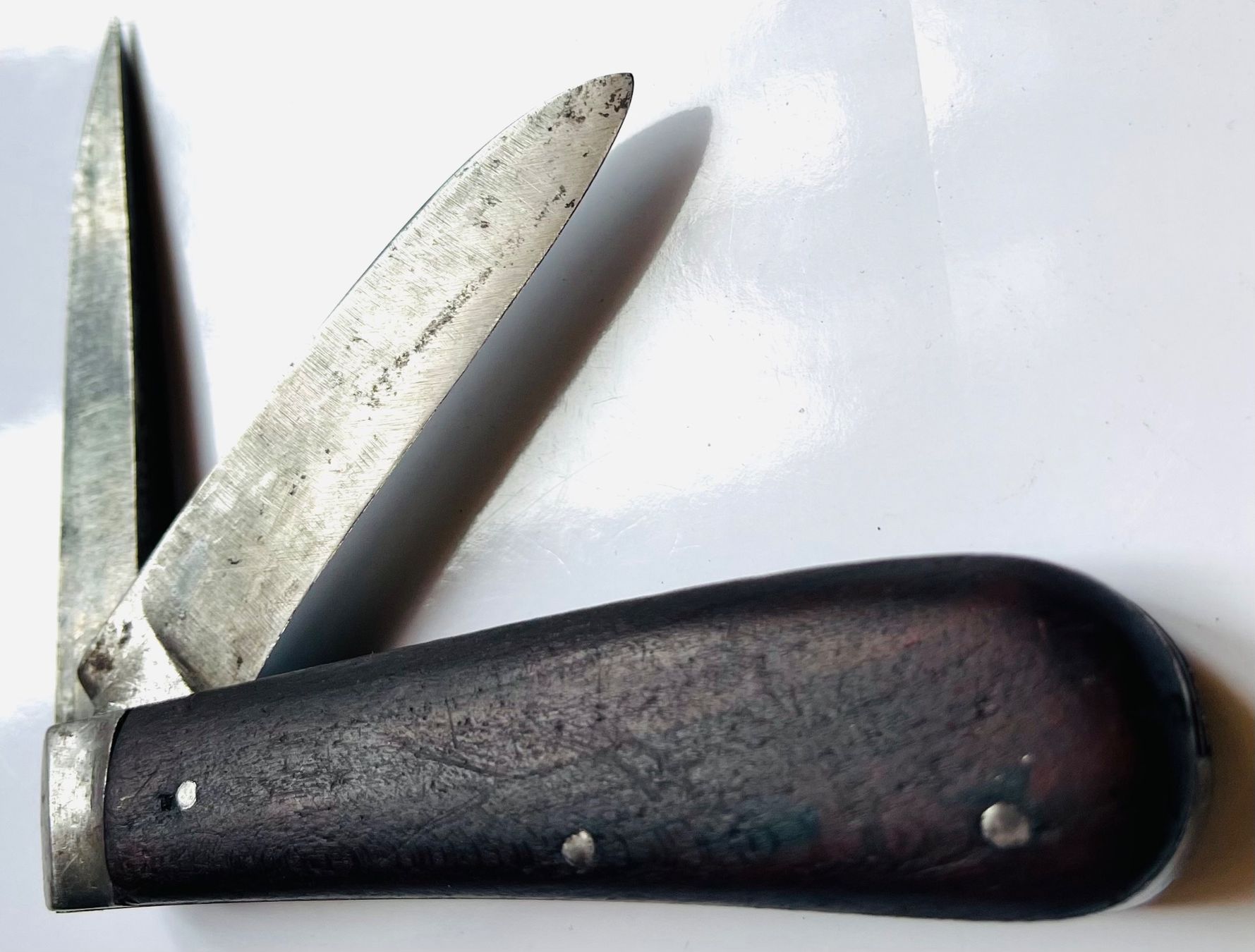 Coltelli tascabile: Altes Sackmesser, 2 Klingen mit Holzgriff – Usato da Basel venduto da TOMFAN 3
