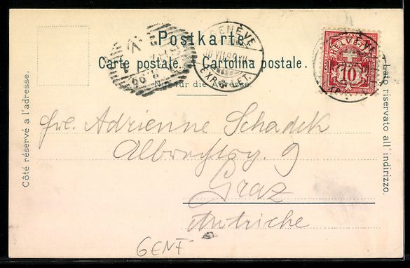 Cartes postales: Litho Genf, Panorama mit Segelbooten – D'occasion à Berlin par bartko-reher 1