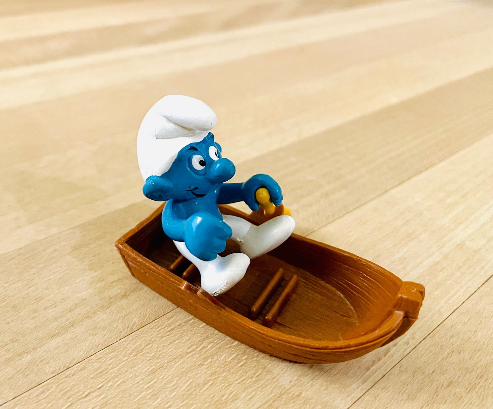 Schleich Figuren: Schlumpf mit Ruderboot, Peyo, Schleich – Gebraucht aus Russikon von ginger072 1
