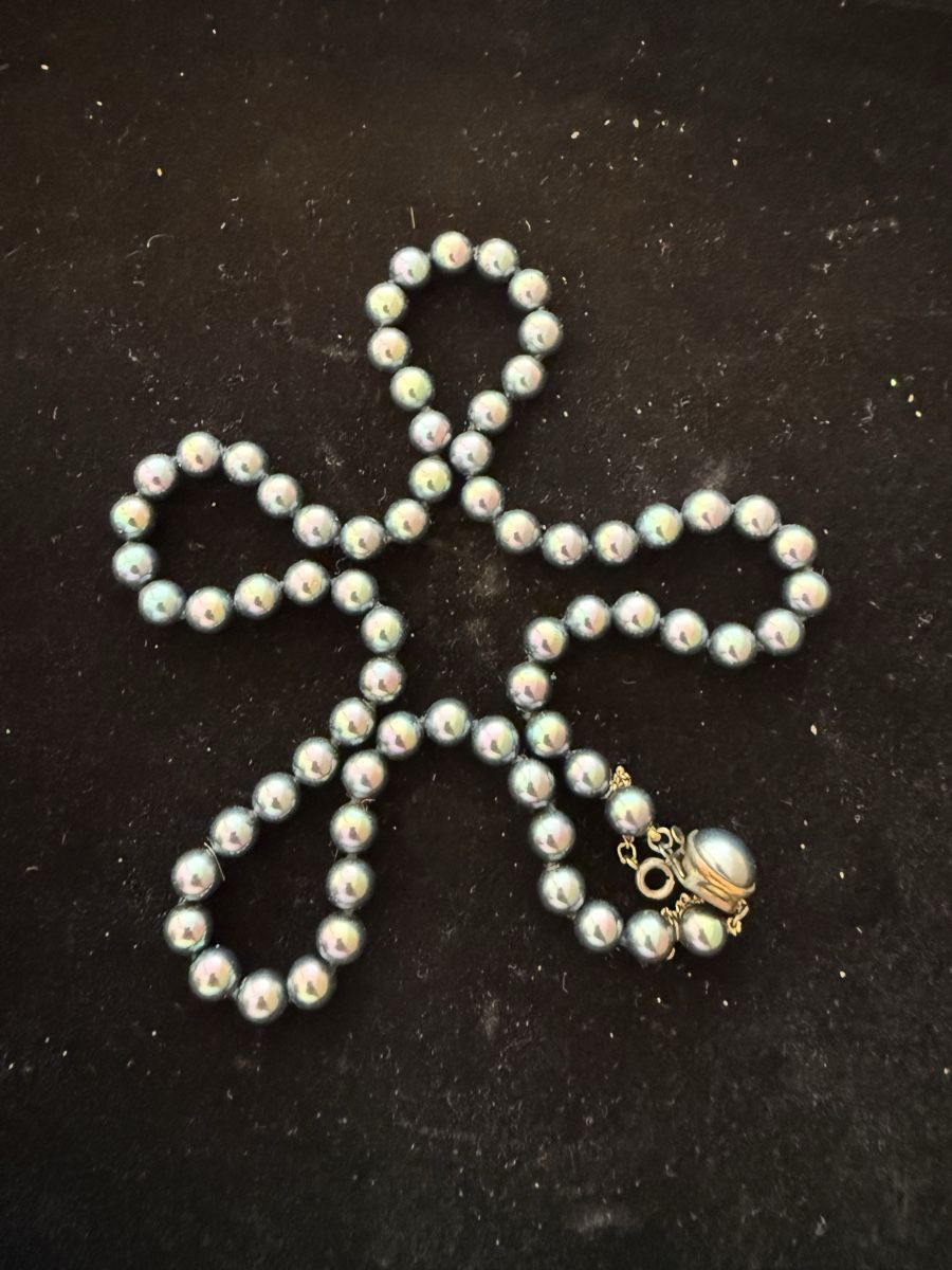 Catenine: Collier de perle avec bout en argent 800 – Usato da Yverdon-les-Bains venduto da sge_9vfy