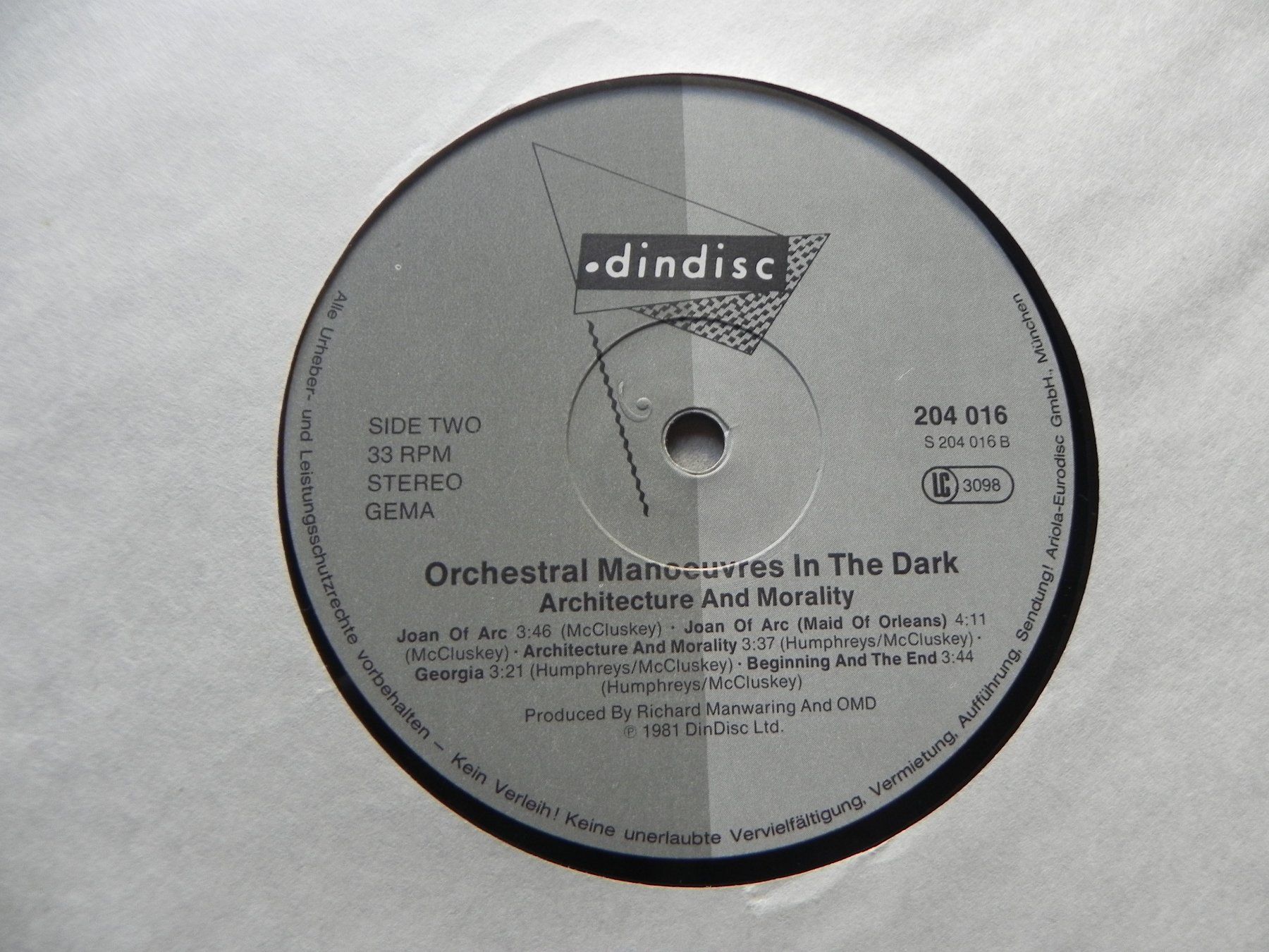Dischi in vinile: LP brit. New Wave Synth Pop Band OMD 1981 Architecture & ... – Usato da Siebnen venduto da krimsie 6