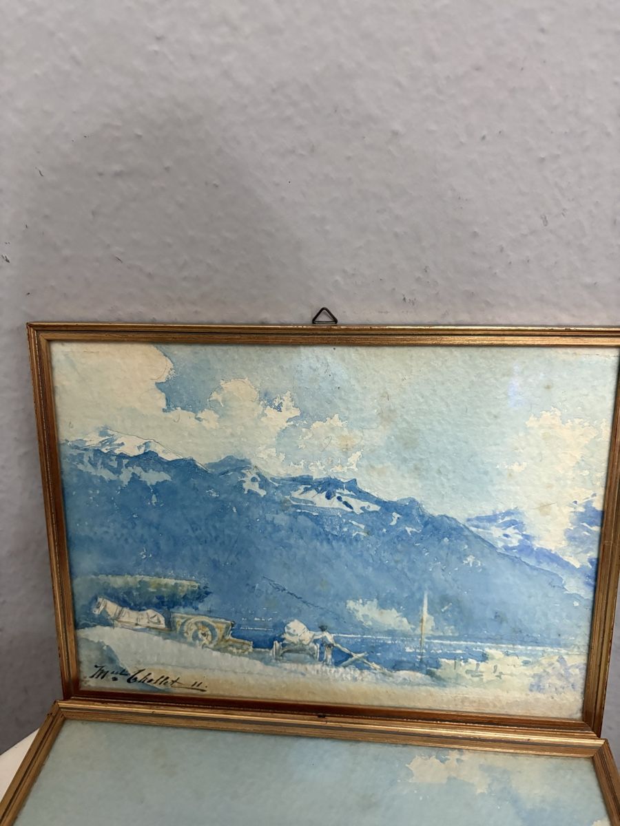 Gemälde: Suite de 2 aquarelles signé Marcel Chollet – Gebraucht aus petit lancy von FerreiraLuis 2
