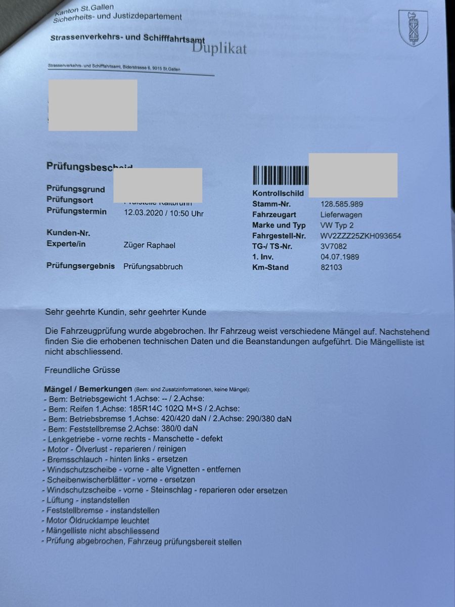 VW Autos: VWTyp 2 1989 – Gebraucht aus St.Gallen von nouah 8