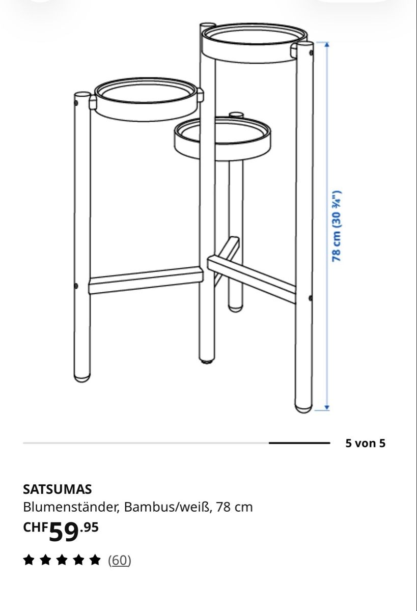 Ikea Tutte le decorazioni: IKEA SATSUMAS Blumenständer  – Usato da Schlieren venduto da ana_ribeiro19 2