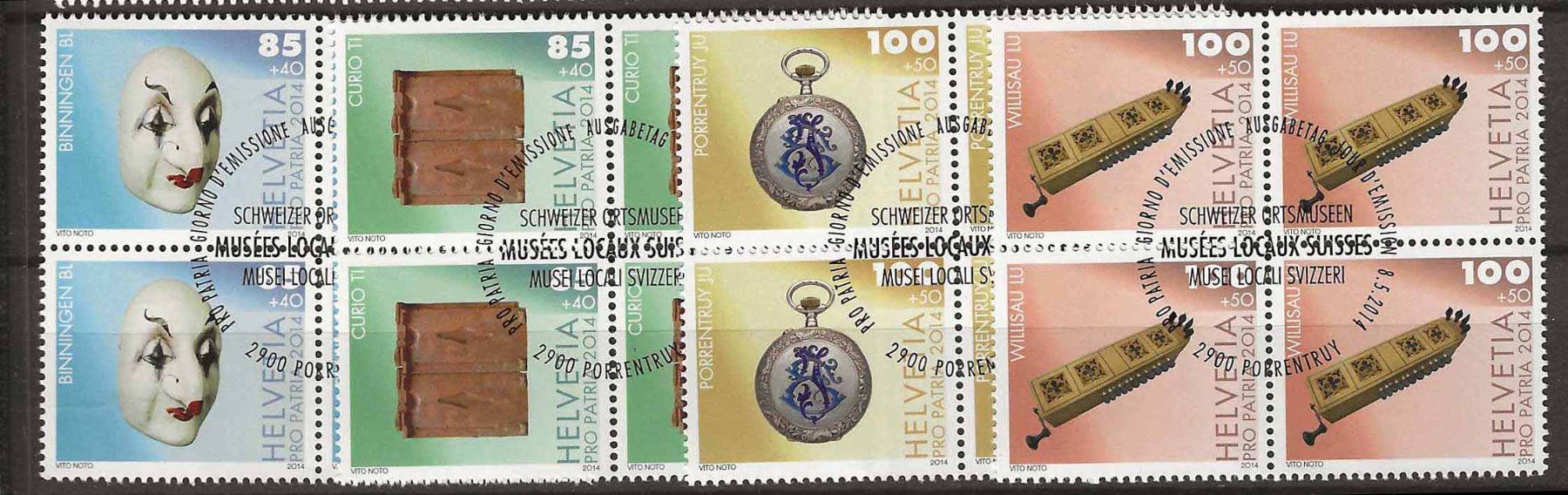 Alle Briefmarken: PP2014 - Pro Patria 2014 B4 1er jour – Gebraucht aus Trélex von Phil_Albert