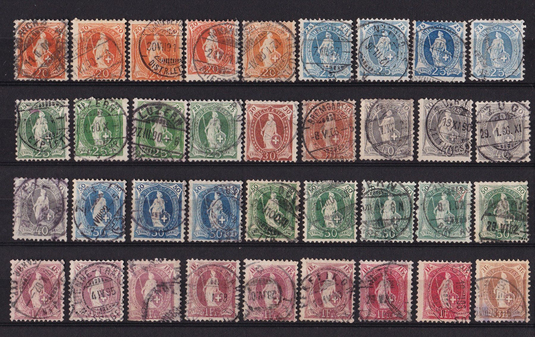 Tous les timbres: Steckkarte "Stehende Helvetia" – D'occasion à Münchwilen AG par Nesar