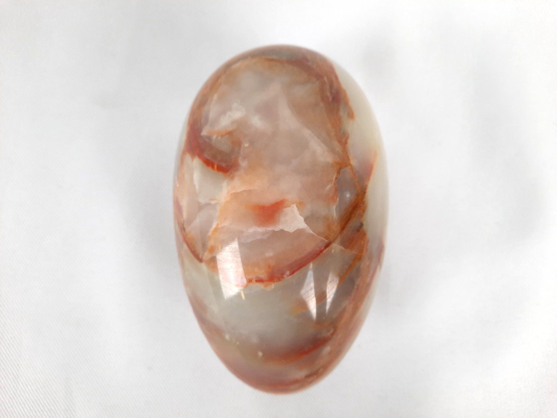Mineralien & Heilsteine: Onyx Marmor Ei - ca 14 cm hoch – Gebraucht aus Beinwil am See von Restwert_Beinwil 2