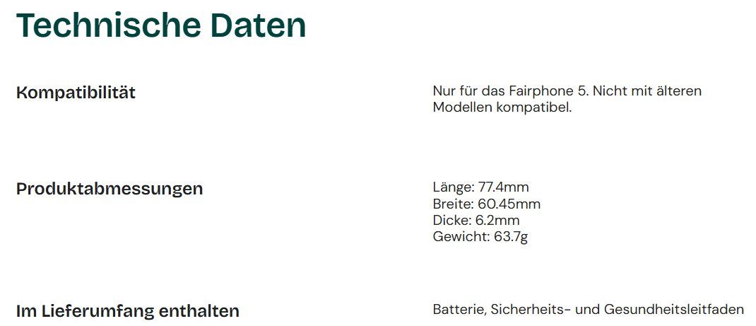 Fairphone Akkus: Fairphone 5 Batterie – Neu und originalverpackt aus Stadel (Winterthur) von JonathanKTDJ 2
