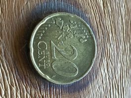 20 Euro cent Münze (Italien 2002 - Grosse Seltenheit!)
