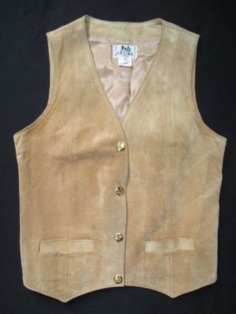 Céline - Lederweste Gilet aus Leder Vintage Gr. 38 F / 36 D