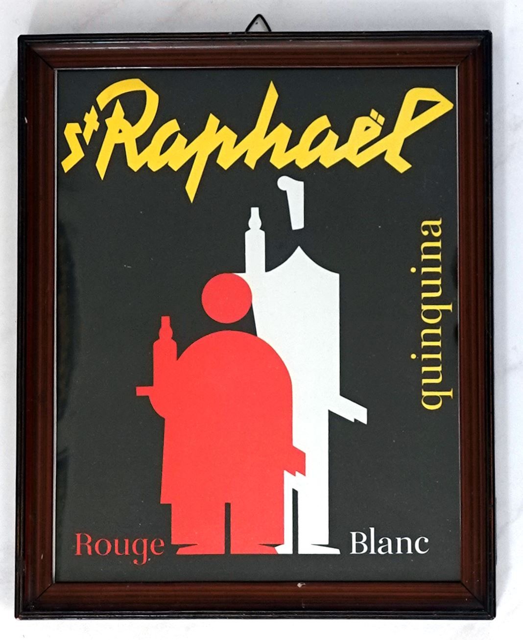 Grafica & Litografie: St-Raphaël - Gerahmte Werbung / Publicité encadrée  1950 – Usato da Savagnier venduto da Ne2065