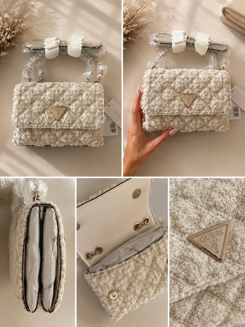 Guess Taschen für Damen: Guess Handtasche beige mit Kette neu – Neu (gemäss Beschreibung) aus Aarau von jul_gyd8