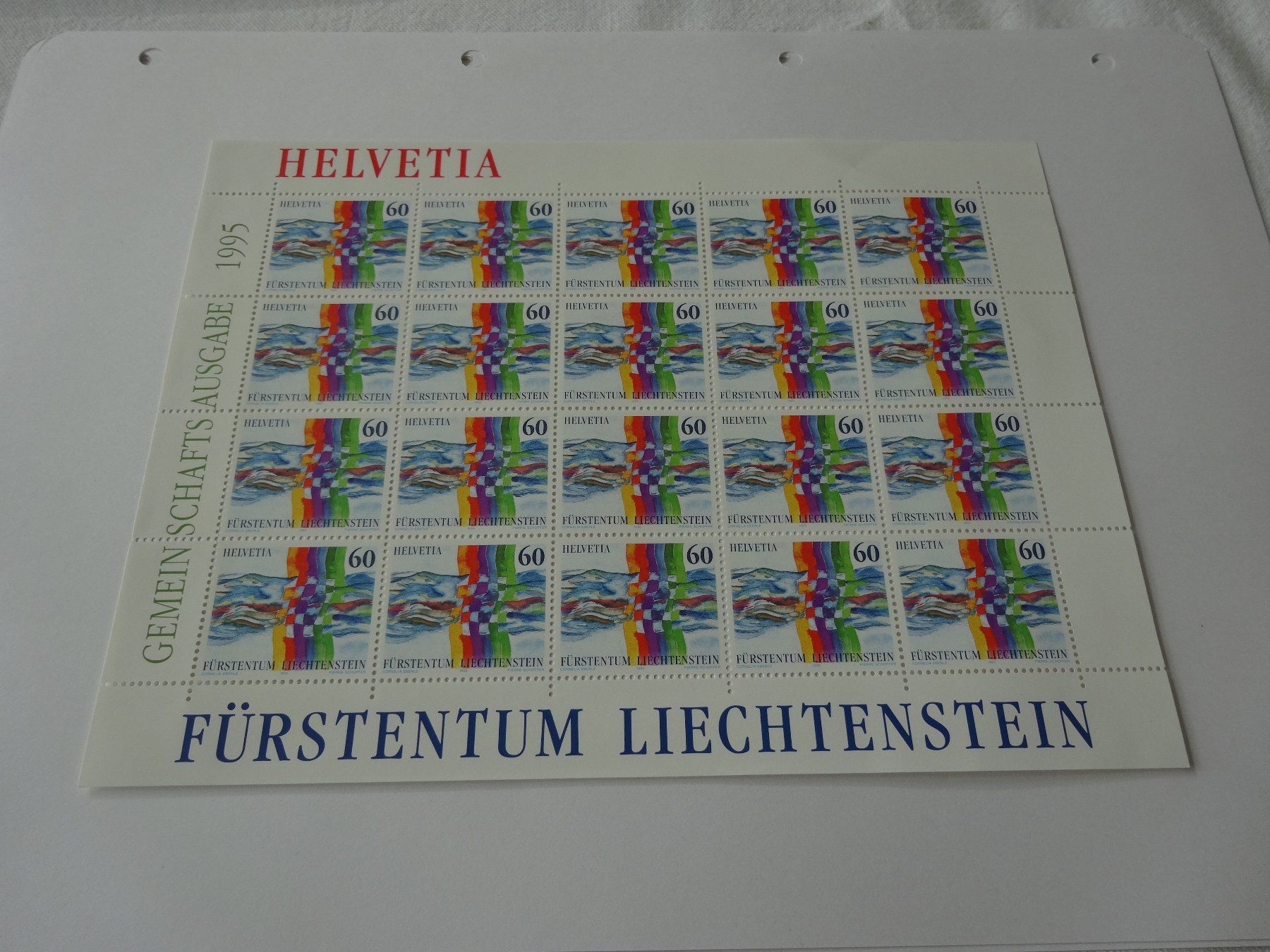 Alle Briefmarken: Helvetia 1995 Block Postfrisch – Neu und originalverpackt aus Neerach von jenny062