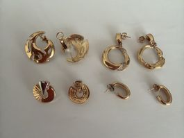Ohrringe modisch goldig, 4 Stücke, top Designs!