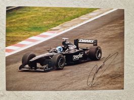 Mika Salo - Originalautogramm auf Foto