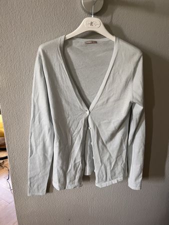Damen Cardigan HEMISPHERE Baumwolle Cashmere Grösse 38 hellg
