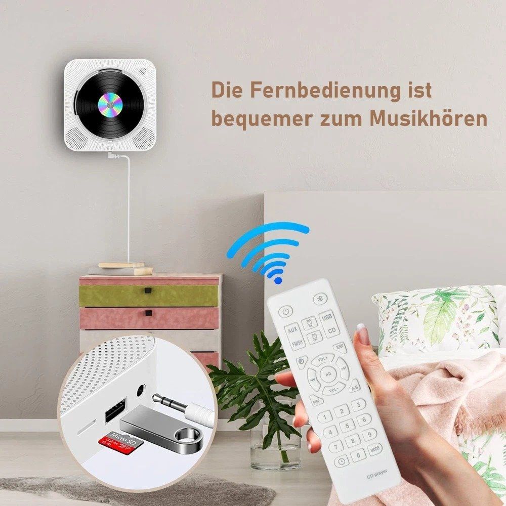 Lecteur multimedia & Streamer: Lautsprechern Bluetooth CD Player eingebauten HiFi Desktop – Neuf (Voir description) à Kirchdorf AG par Lionstein 8