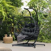 Faltbare Hängesessel LUMA SCHWARZ - 2 Sitzer