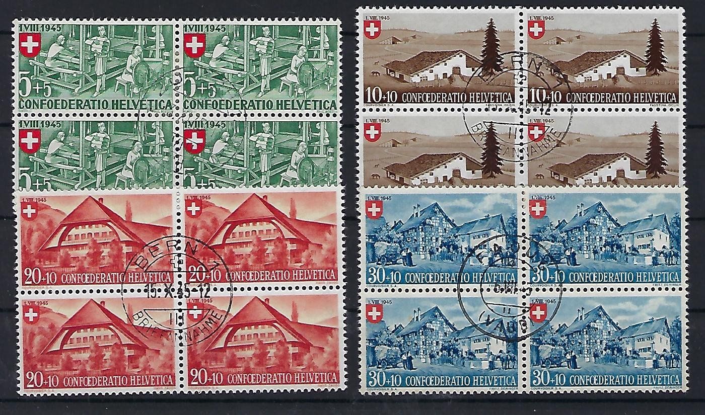 Tutti i francobolli: 1945  Pro Patria Viererblocks 14991 – Usato da Lunden venduto da Animus999