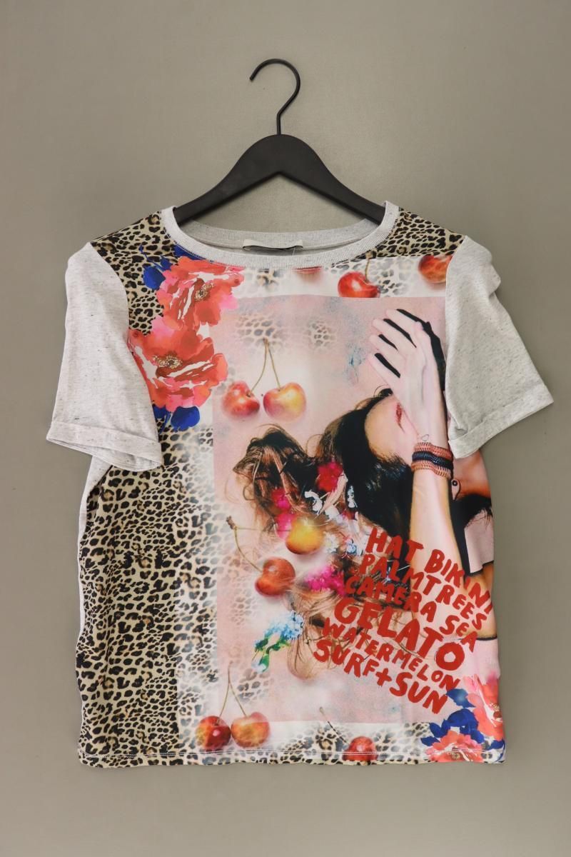 T-shirts: Oui Printshirt Gr. 36 Kurzarm grau – D'occasion à Neustadt an der Waldnaab par SecondLifeFashion