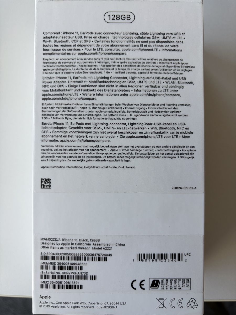 Apple Handys / Smartphones: Apple Iphone 11, Black, 128GB – Gebraucht aus Rotkreuz von Once0 2