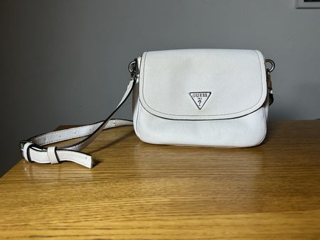 Umhängetasche Guess weiss Leder Damen