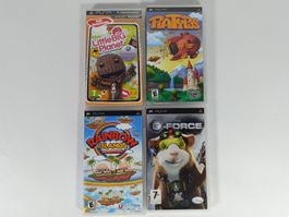Lot de 4 jeux divers PSP