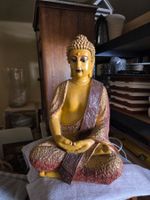 Statue Bouddha décorative couleurs or et brun