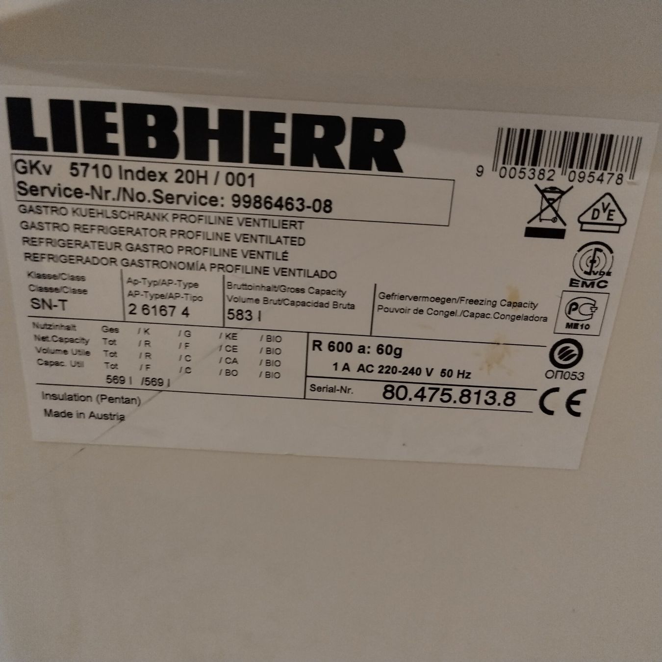 Liebherr Frigoriferi: Liebherr Kühlschrank GKv 5710 – Usato da Herisau venduto da Ea83 4