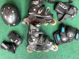 Roces Inline Skates Set with Helmet and Pads, Used