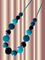 Halskette Blau Türkis Modische Perlenkette