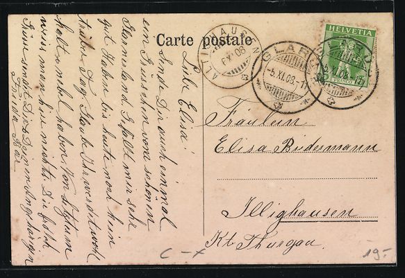 Ansichtskarten: Passepartout-AK Glarus, Hotel Schneller, – Gebraucht aus Berlin von bartko-reher 1