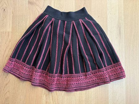Maje Minirock schwarz / bordeaux Gr. XS