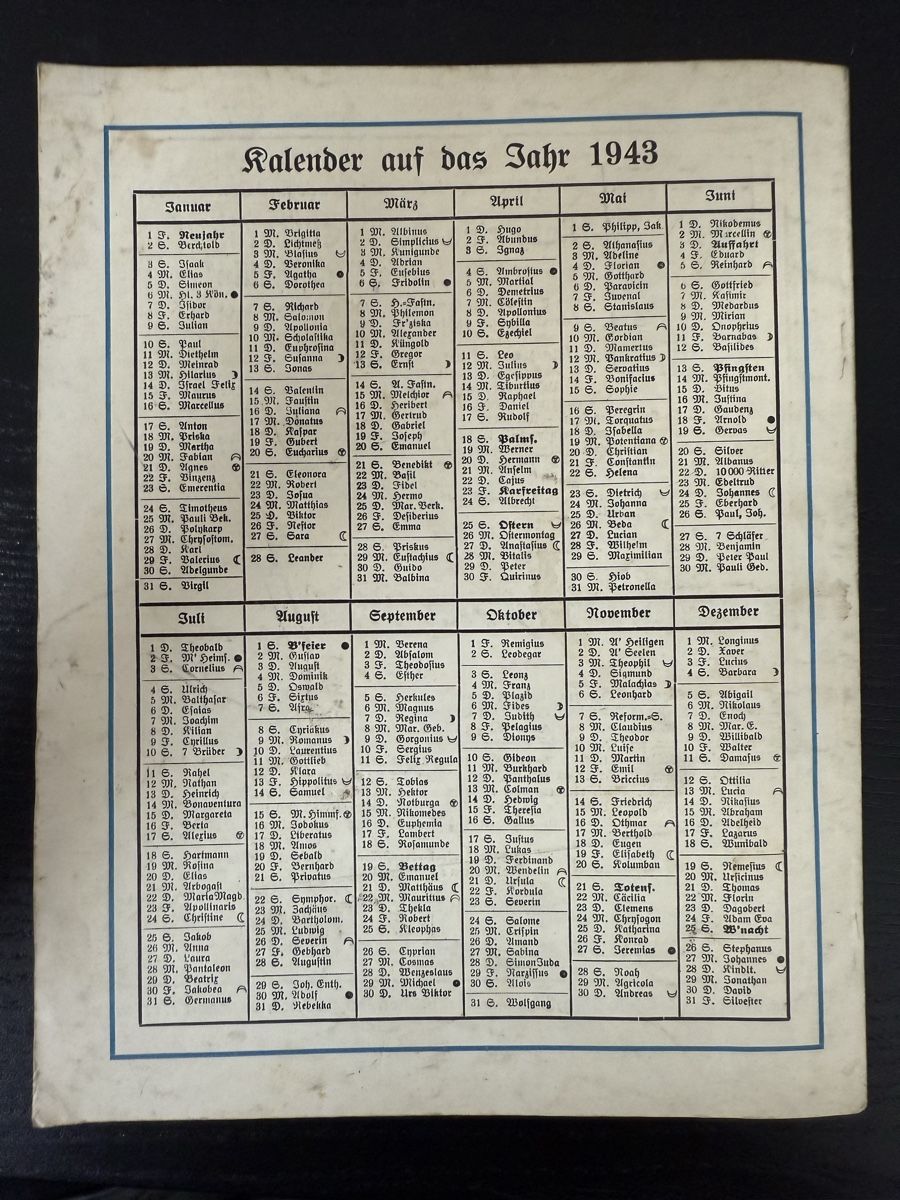 Zeitschriften & Magazine: Schweizer Hausfreund Kalender 1943 – Gebraucht aus Opfikon von BananaGio01 1