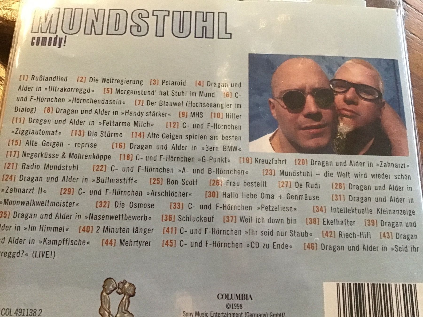CD: MUNDSTUHL    COMEDY        DRAGAN  &  ADLER – Usato da Thierachern venduto da sweden08 1