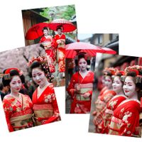 Japanische Geisha DS0594 ⚡️ Set mit 4 Kunstdrucken à 20x30cm