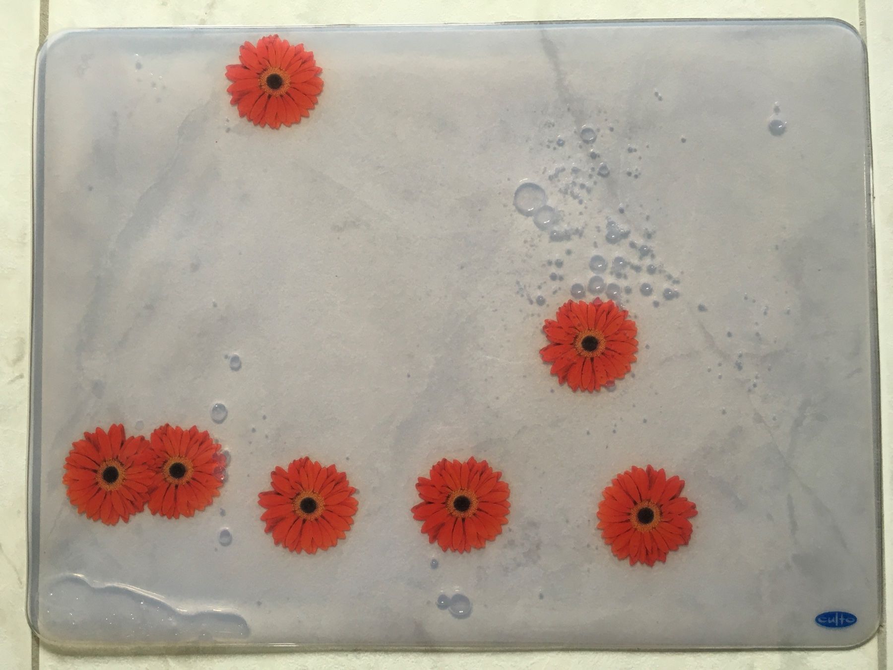 Tischset: Originelle Tischsets mit beweglichen, orangen Blumen – Gebraucht aus Freienwil von Hubi030