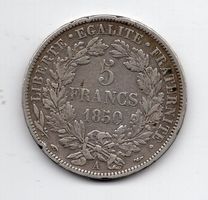 (1059) Republique Francaise, 5 Francs, 1850, ss-vz