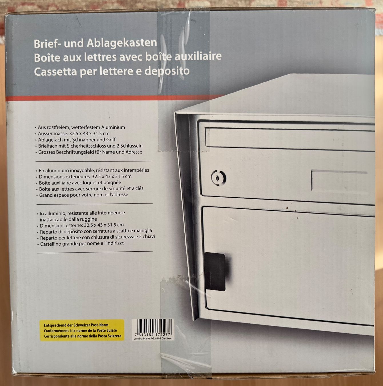 Altro per la casa: BRIEFKASTEN  Aluminium  Postkonform – Nuovo e nell'imballaggio originale da Bergün - Bravuogn venduto da Calanda05 1