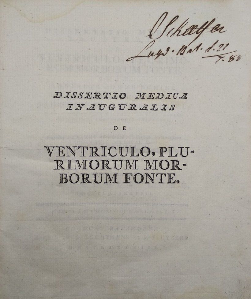 Libri: MEDIZINISCHE DISSERTATION 1788 – Usato da Goldach venduto da Gaip 7