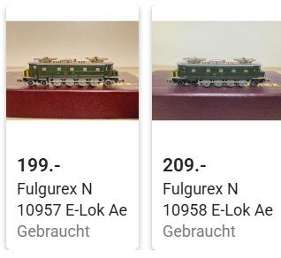 Fulgurex Modellini di ferrovie: Fulgurex SBB Ae 4/7 E-Lok - Spur N Messingmodell – Usato da Winterthur venduto da Monstera 9