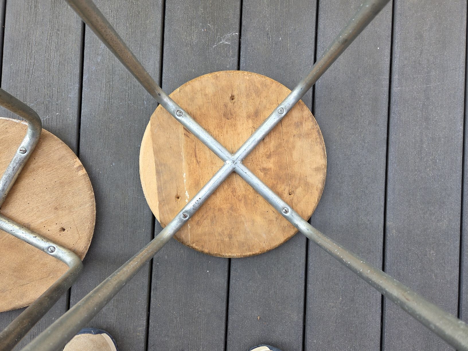 Sgabelli: Vintage Hocker Set, 3 Stk. Gelb, Retro Design – Usato da Rickenbach SO venduto da Bytebull 1