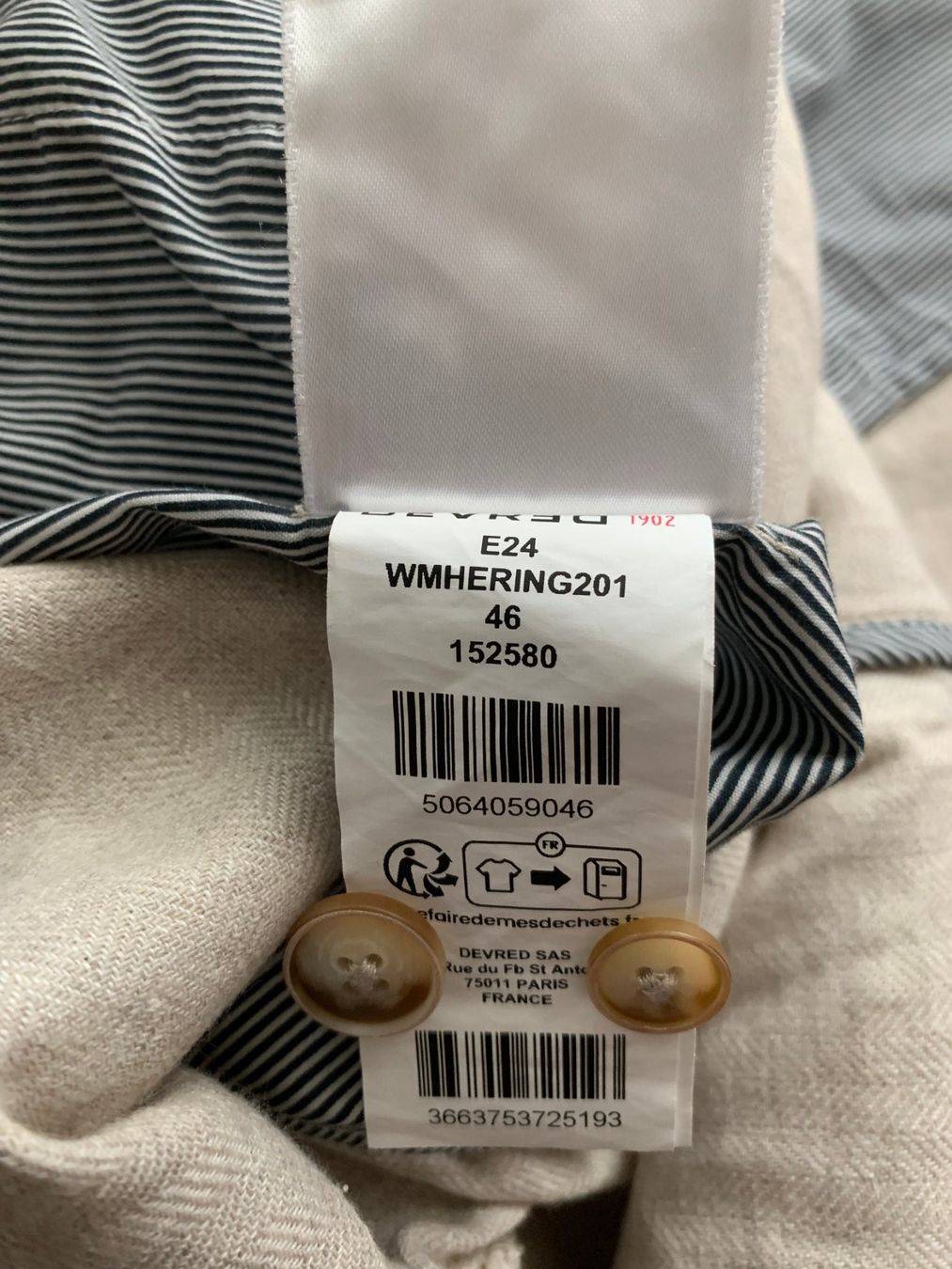 Pantalons: DEVRED 1902 Leinenhose, gebraucht aber gepflegt, Grösse 46 – D'occasion à Landquart par interesse63 7